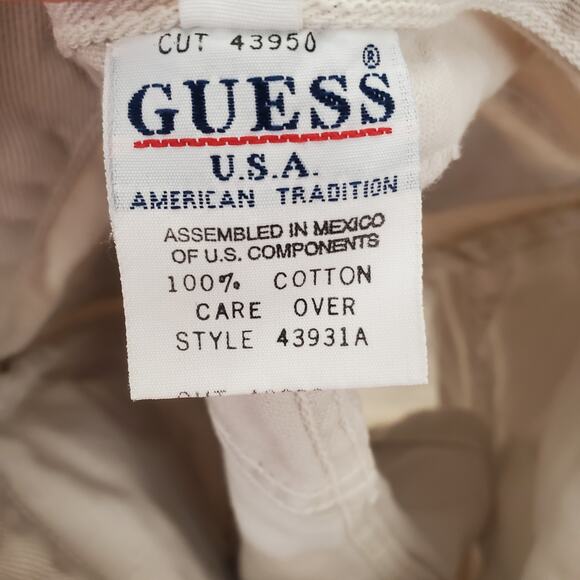 Vintage 80s 90s Guess Cream Beige High Rise Mom Jean Shorts Womens 24" - Picture 7 of 8